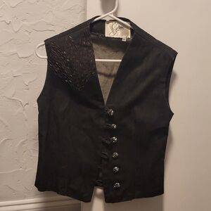 SELENA denim black vest